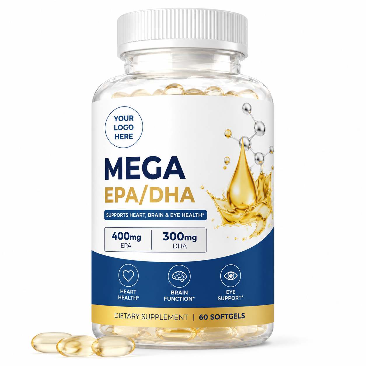 Mega EPA/DHA Fish Oil Softgels