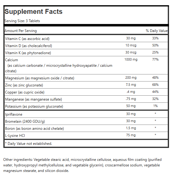 Bone Health Advanced Support Formula Tablets - Image 2